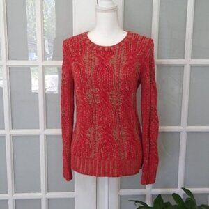 Madewell Chunky Cable Knit Wool Blend Sweater